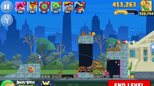 Angry Birds Friends Superbirds Tournament 1193 Level 4 No Power UP смотреть онлайн