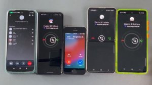 WhatsApp & Viber & TamTam calling at the same time Xiaomi Redmi + Z Fold + Z Flip + iPhone + A52s