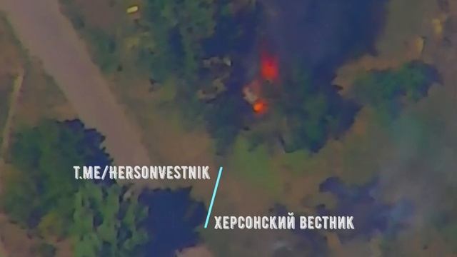 Артиллеристы группировки «Днепр» уничтожили укропикап с экипажем в районе н.п. Новодмитровка