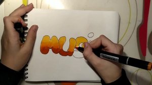 Как нарисовать граффити MUSIC скетч маркерами!!!!!! - Граффити MUSIC!