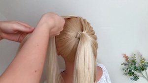 #Прически на длинные волосы с косами. Easy hairstyle for long hair . Peinados para cabello largo