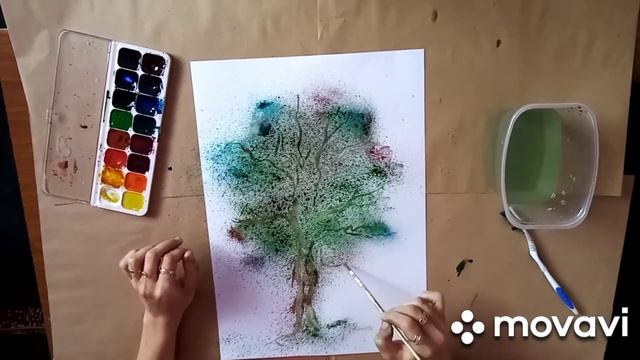 Мастер класс. Рисование в технике брызги смотреть онлайн