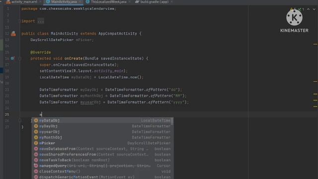 Weekly Calendar View in Android Studio tutorial | Step by Step | CodeWithKhurshed смотреть онлайн