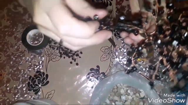 Красивое дерево из старых бус||рукоделие из бисера||обработка гипсом смотреть онлайн