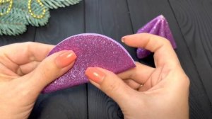 НОВОГОДНИЕ игрушки на ёлку из фоамирана своими руками