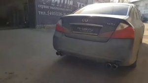 Тюнинг выхлопной системы Infiniti M35x. В конце поедет.