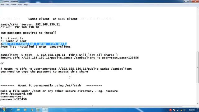 RHEL 7 Mount and unmount CIFS and NFS network file systems смотреть онлайн