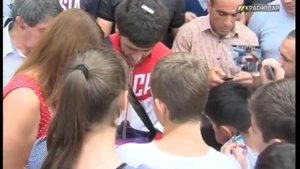 В аэропорту Краснодара встретили олимпийского чемпиона Аниуара Гедуева