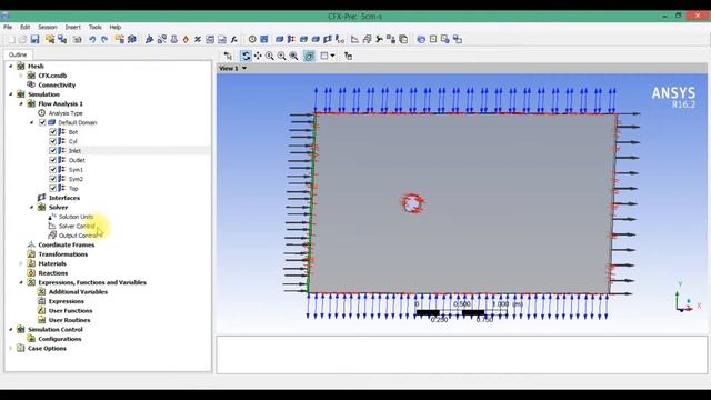 Урок 2.3. Образование вихревой дорожки при обтекании цилиндра (ANSYS CFX)