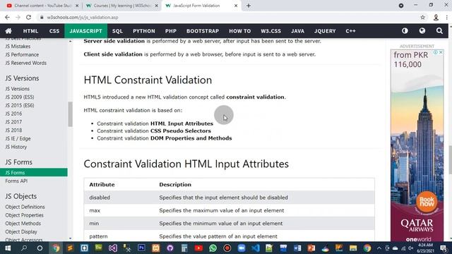 JavaScript Forms Validation Forms API