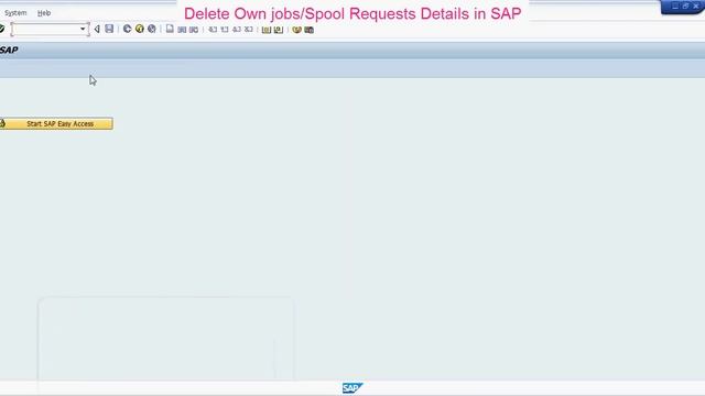 How to delete Own job details and Spool Requests in SAP смотреть онлайн