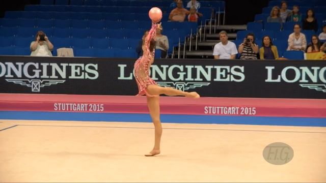 SON Yeon Jae (KOR) 2015 Rhythmic Worlds Stuttgart - Qualifications Ball смотреть онлайн