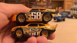 Disney Cars Custom Damaged Piston Cup Racers (Motor Speedway of the South Crash)