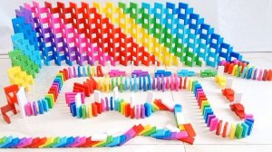 REVERSE - Rainbow Domino ScreenLink! | ODDLY SATISFYING VIDEO