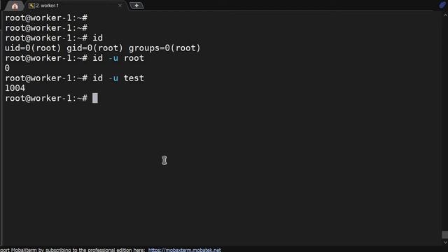 id command for identify user is present or not in redhat linux operating system