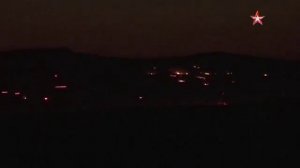 Огненный ночной залп из РСЗО БМ 21 «Град»