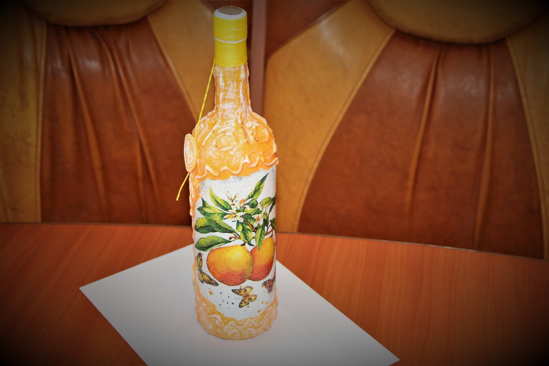 Декор бутылки. Красивая бутылка в подарок. смотреть онлайн