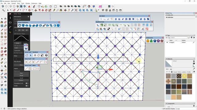 Bed headboard modeling in SketchUp (Моделирование изголовья кровати в SketchUp) смотреть онлайн