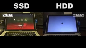 SSD vs HDD Macbook Pro 13'' Mid 2010 Reboot Speed Test