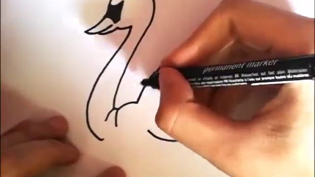Kako nacrtati labuda - How to Draw an adorable Swan in the lake смотреть онлайн