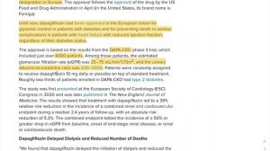 Дапаглифлозин для лечения пациентов с ХБП  с и без сахарного диабета.