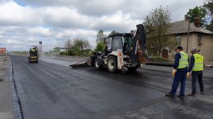 Сетка для армирования асфальта. Укладка.