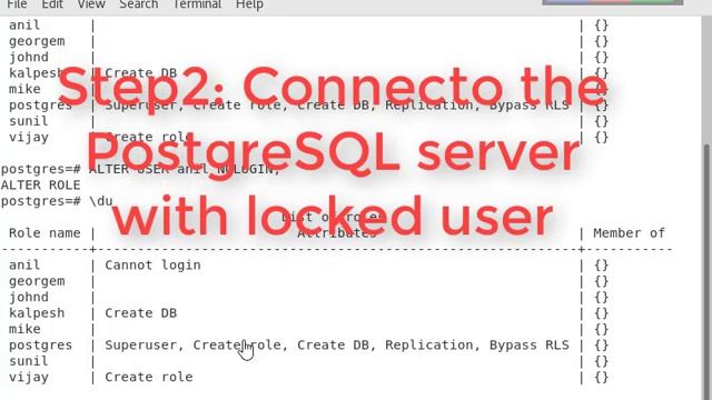 22. PostgreSQL DBA: Lock and unlock PostgreSQL user смотреть онлайн