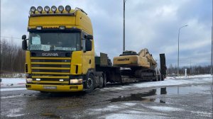 ГОЛОЛЁД бывает разный / ЧЁРНЫЙ самый ОПАСНЫЙ / перевозка экскаватора