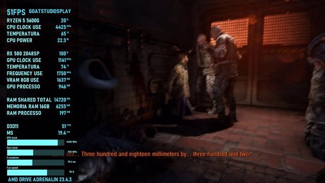 METRO 2033 REDUX / RYZEN 5 5600G / RX 580 8GB 2048SP / TESTING IN 1080P ULTRA ! смотреть онлайн