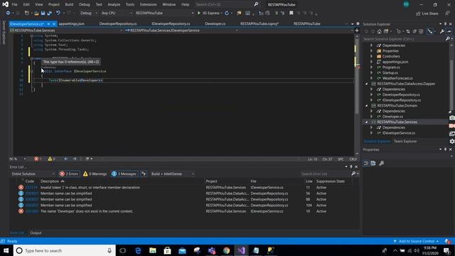 Let's build a REST API using C#, ASP NET Core, Dapper, SQL Server, Repository Pattern