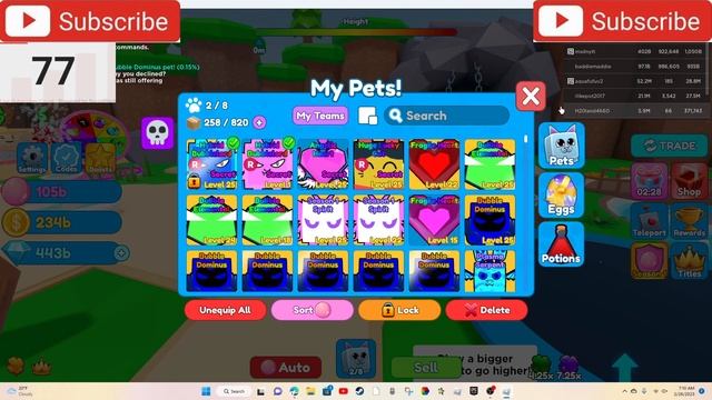 I hatched a new insane pet! Roblox Bubble gum clicker! смотреть онлайн