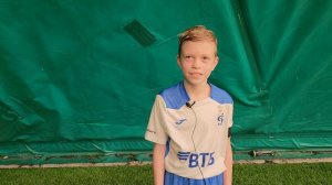 Коммент дети. Ваня. Послематчевое интервью. Динамо-2015 - Волга-2014.