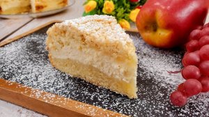 Творожный пирог с песочной крошкой - простая и вкусная выпечка