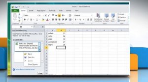 How to Use Document Recovery task pane to recover files in Excel 2010