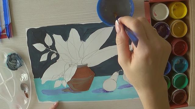 Комбинация Урок №3 "Натюрморт. Ваза с сиренью и груша". "ПараАрт" смотреть онлайн