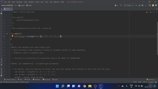 Kotlin Tutorial for Beginners - Kotlin Array (With Example)