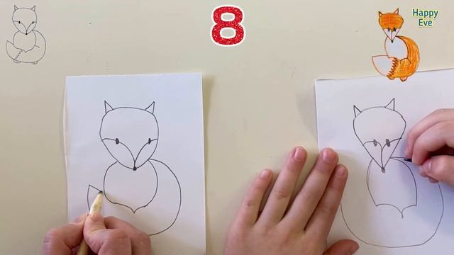 Як намалювати лисицю легко? Єва вчиться малювати 21| Рисуем лису | DIY How to draw a fox смотреть онлайн
