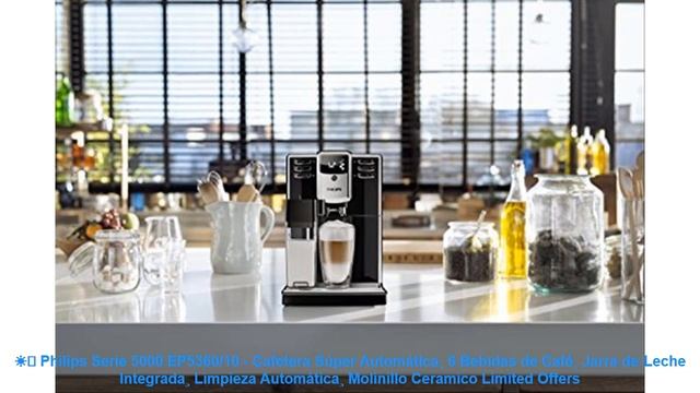 ☀️ Philips Serie 5000 EP5360/10 - Cafetera Súper Automática¸ 6 Bebidas de Café¸ Jarra de Leche Inte