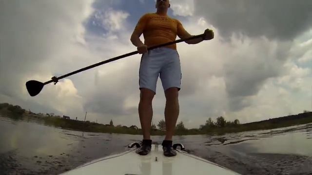 Испытание весла на доске для виндсерфинга. An Oar For The Windsurfing Board.