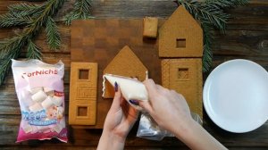 Пряничный домик с маршмеллоу