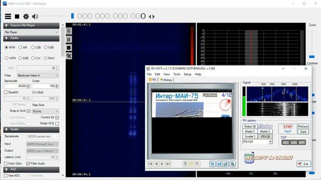 05.08.2020,  [2m], МКС, декодирование SSTV изображения 3.