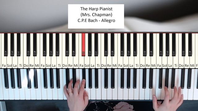 C.P.E Bach - Allegro Piano Tutorial by The Harp Pianist