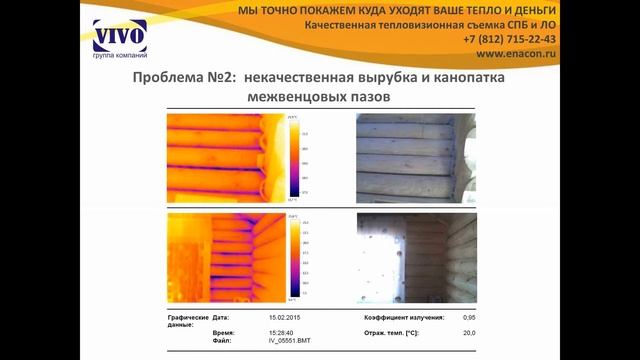 Тепловизионное обследование - 5 основных проблем со срубами