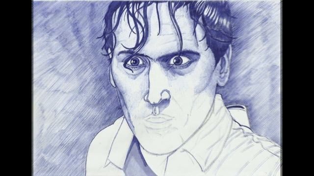 Эш(Брюс Кемпбел)(Зловещие мертвицы) рисунок шариковой ручкой смотреть онлайн