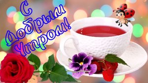 С ДОБРЫМ УТРОМ! ХОРОШЕГО ДНЯ! ШИКАРНАЯ ОТКРЫТКА ПОЖЕЛАНИЕ С КРАСИВЫМИ СТИХАМИ И ПРЕКРАСНОЙ МУЗЫКОЙ!
