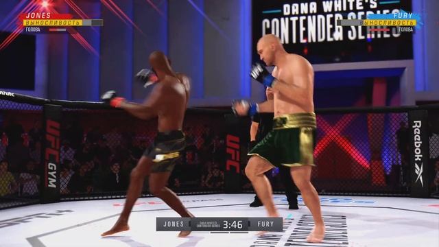 UFC4 PS5 Tyson Fury vs Jon Bones Jones Heavyweight красивый бокс от Тайсона