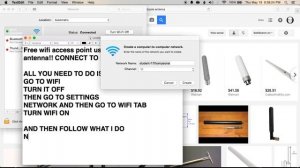 FREE WIFI IN ABOUT 1 MINUTE WITH JUST A MACBOOK AND ITS WIFI ANTENNA