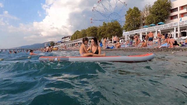 ЛАЗАРЕВСКОЕ 2020?СОЧИ. Центральный пляж ,Алексия и SUP. смотреть онлайн