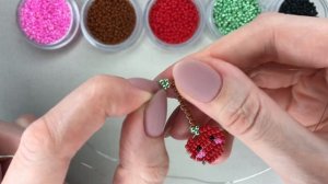 Как сделать ? Вишню из бисера ? Фигурки в технике параллельное плетение. Бисероплетение DIY Поделки