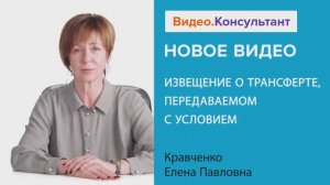 Видеоанонс лекции Е.П. Кравченко "Извещение о трансферте, передаваемом с условием".